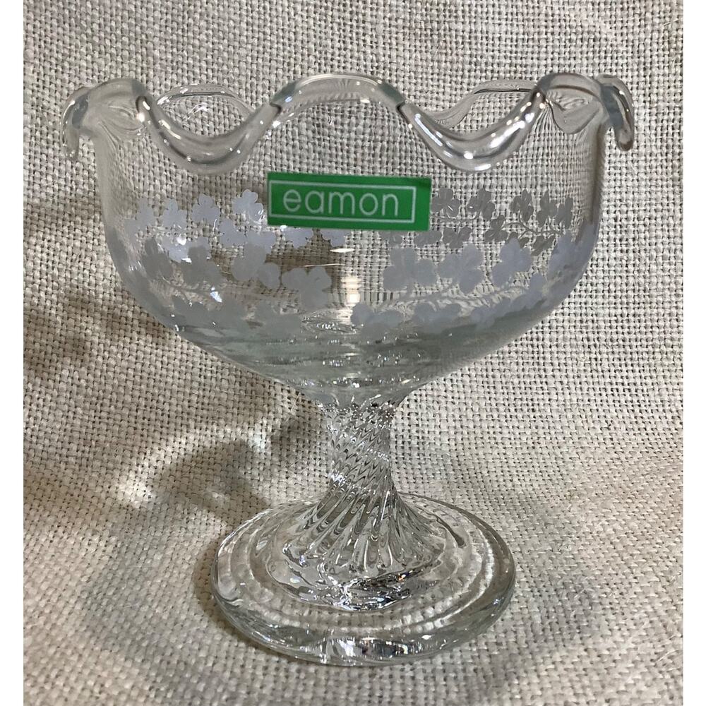 EAMON shamrock 4 1/4 inch candle dish holder